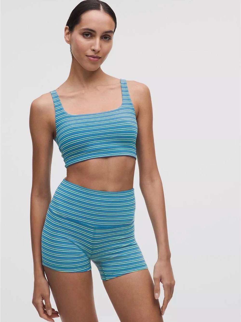 ISO Lululemon Athletica Twice Blue or Pink Variegated Stripe Align Shorts 4 in